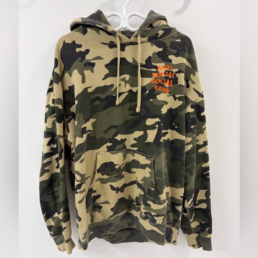 Anti Social Social Club Army Hoodie Sweater - Large